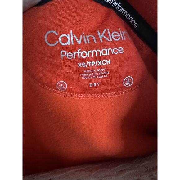 EUC Calvin Klein Performance Women Tech Fleece Jacket Full Zip Sz XS High Neck - Picture 3 of 7